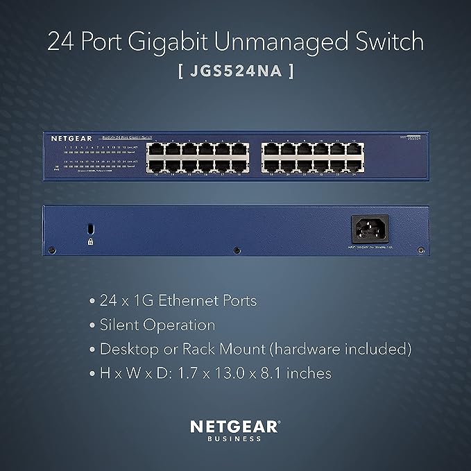 JGS524v2 — 24 Port Gigabit Ethernet Unmanaged Switch - USED Perfect Condition